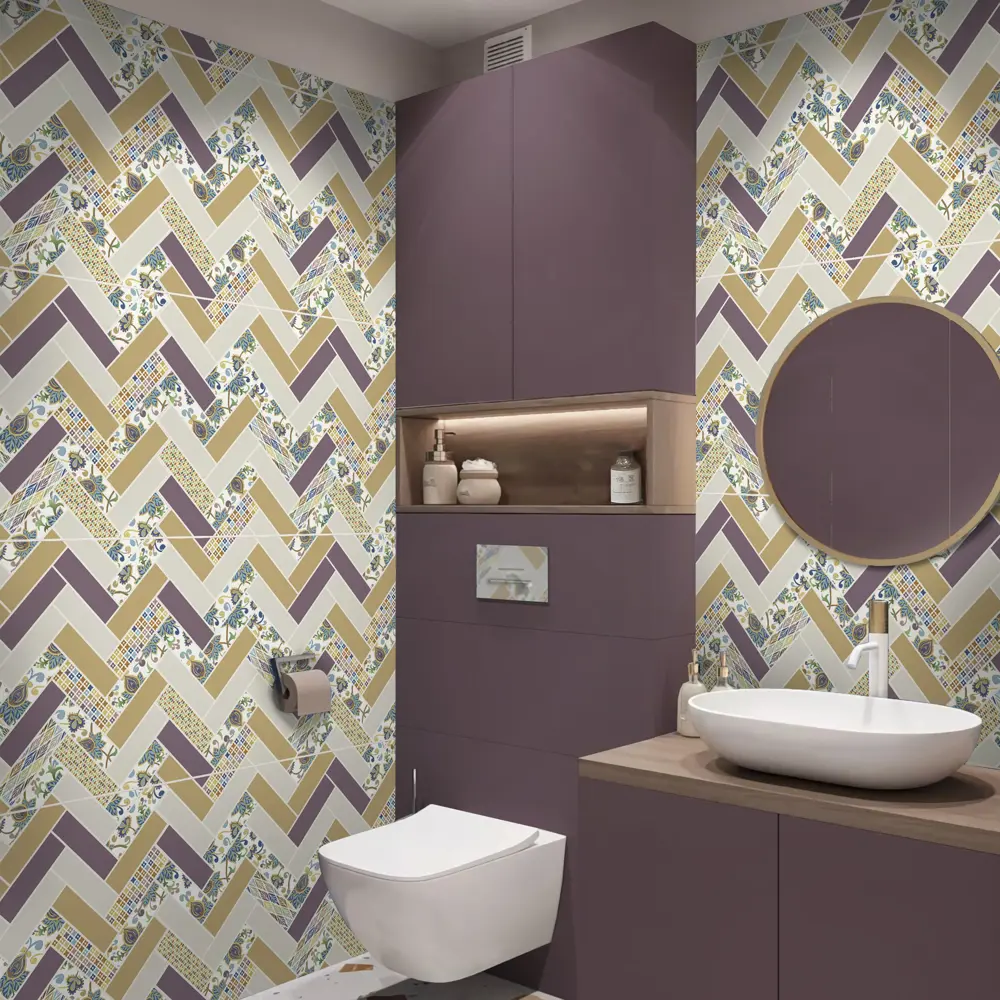 Стеновая панель ПВХ Восток бежевый 600x918x3 мм Santreyd STLM-2062451 - Вид №2