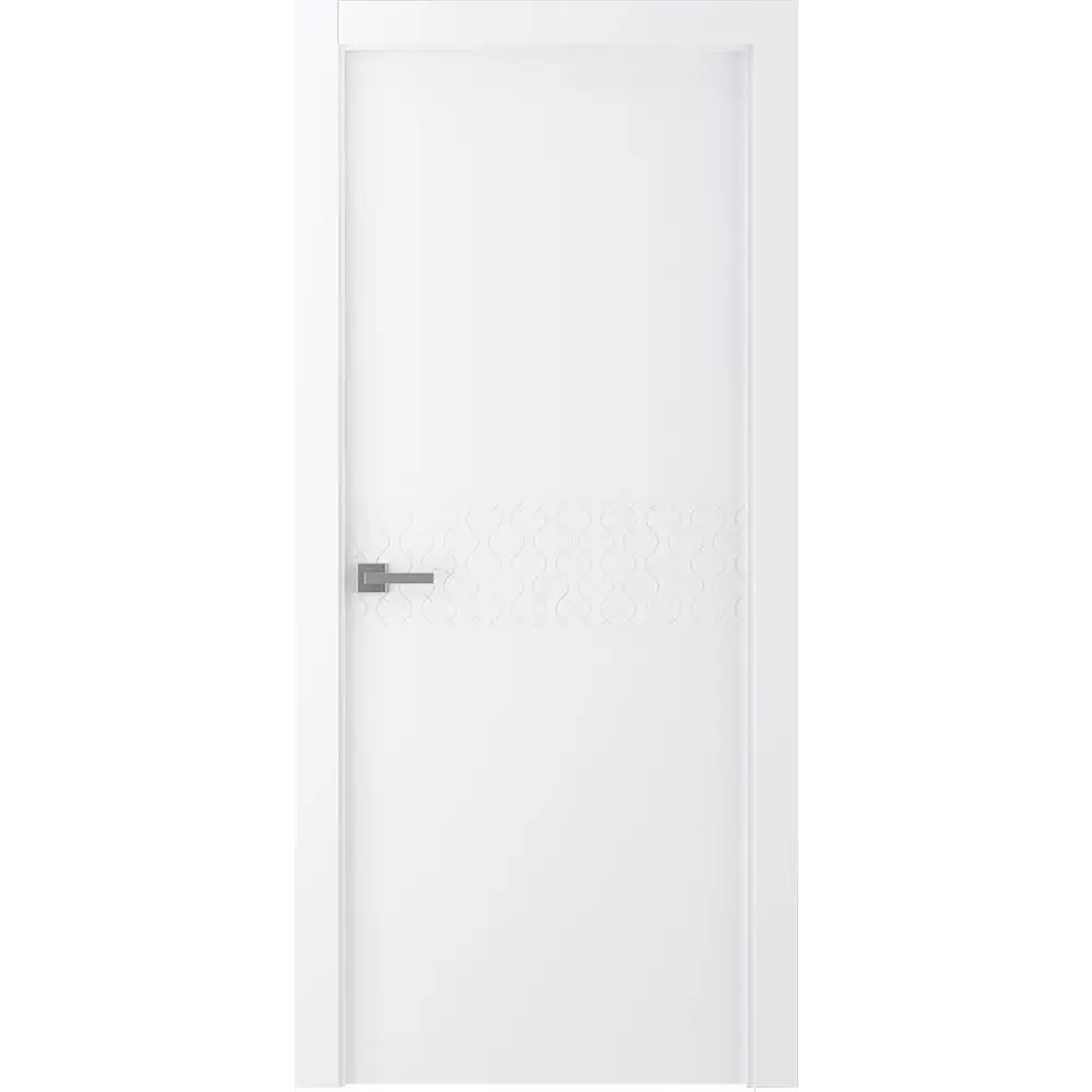 Дверь межкомнатная Форса глухая CPL цвет белый 60x200 см (с замком) BELWOODDOORS STLM-2012389 - Вид №1