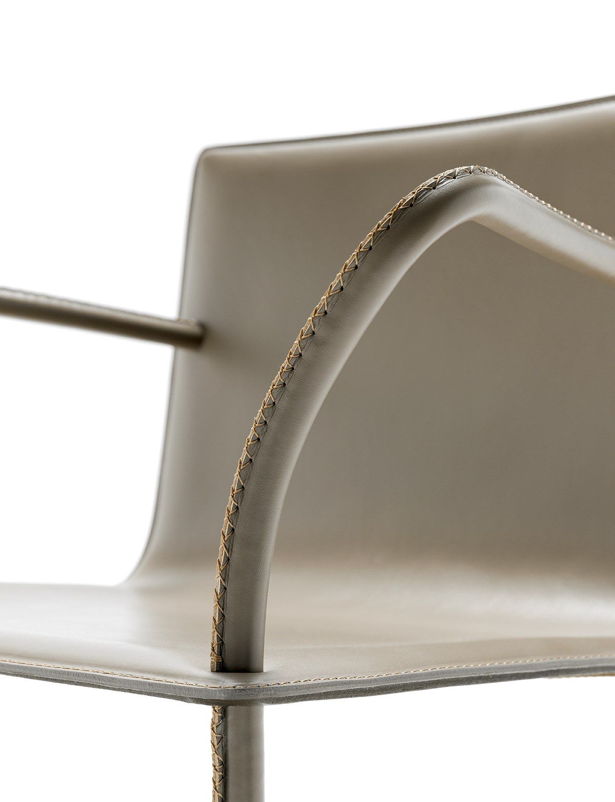 Кожаный стул с подлокотниками Fasem Lys ARCH-00016342 - Вид №10