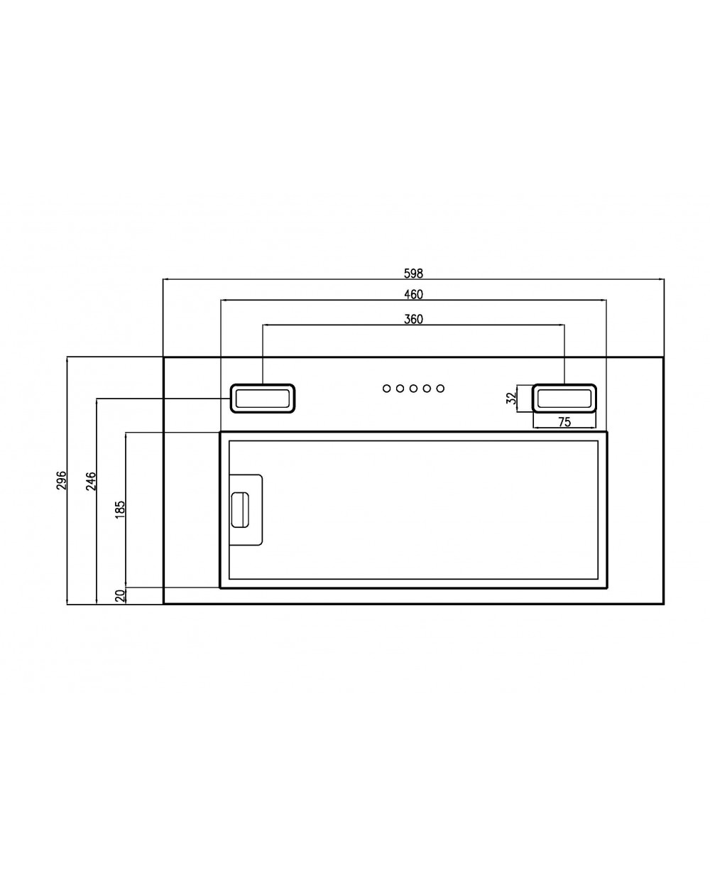 9145463 Вытяжка полновстраиваемая SCHTOFF TDM 60 белый STDN-0092926 - Вид №5