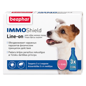 ПР0040904 Капли IMMO Shield для собак мелких пород 1-15кг 3 пип. по 1,5мл Beaphar