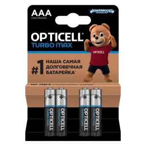 Батарейка алкалиновая Opticell Turbo Max LR03 AAA 4 шт.