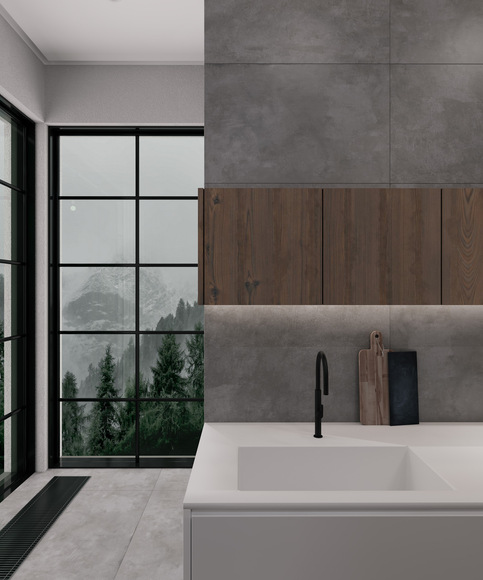 Керамогранит CEMENTUM GRIS 60х120 Arcadia Ceramica RT7001-A STLM-1334921 89383786 - Вид №2