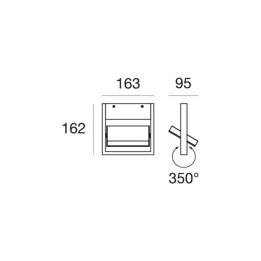 Алюминиевый регулируемый светодиодный настенный светильник Stilnovo Планшет ARCH-00036353 - Вид №11