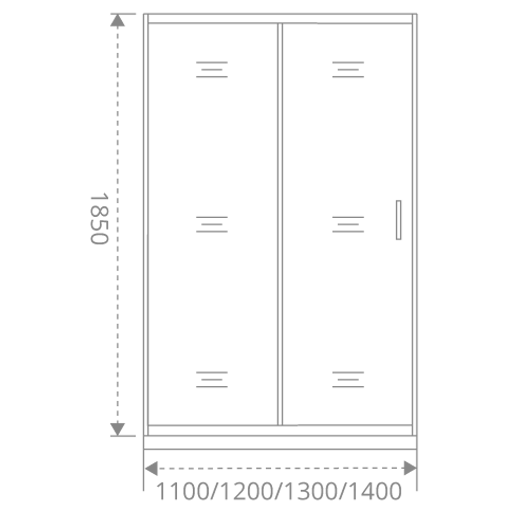 Душевая дверь в нишу Makiato WTW-130-C-WE, 185x130 см хромированный профиль прозрачное стекло раздвижная 84541136 STLM-2045555 Santreyd - Вид №6