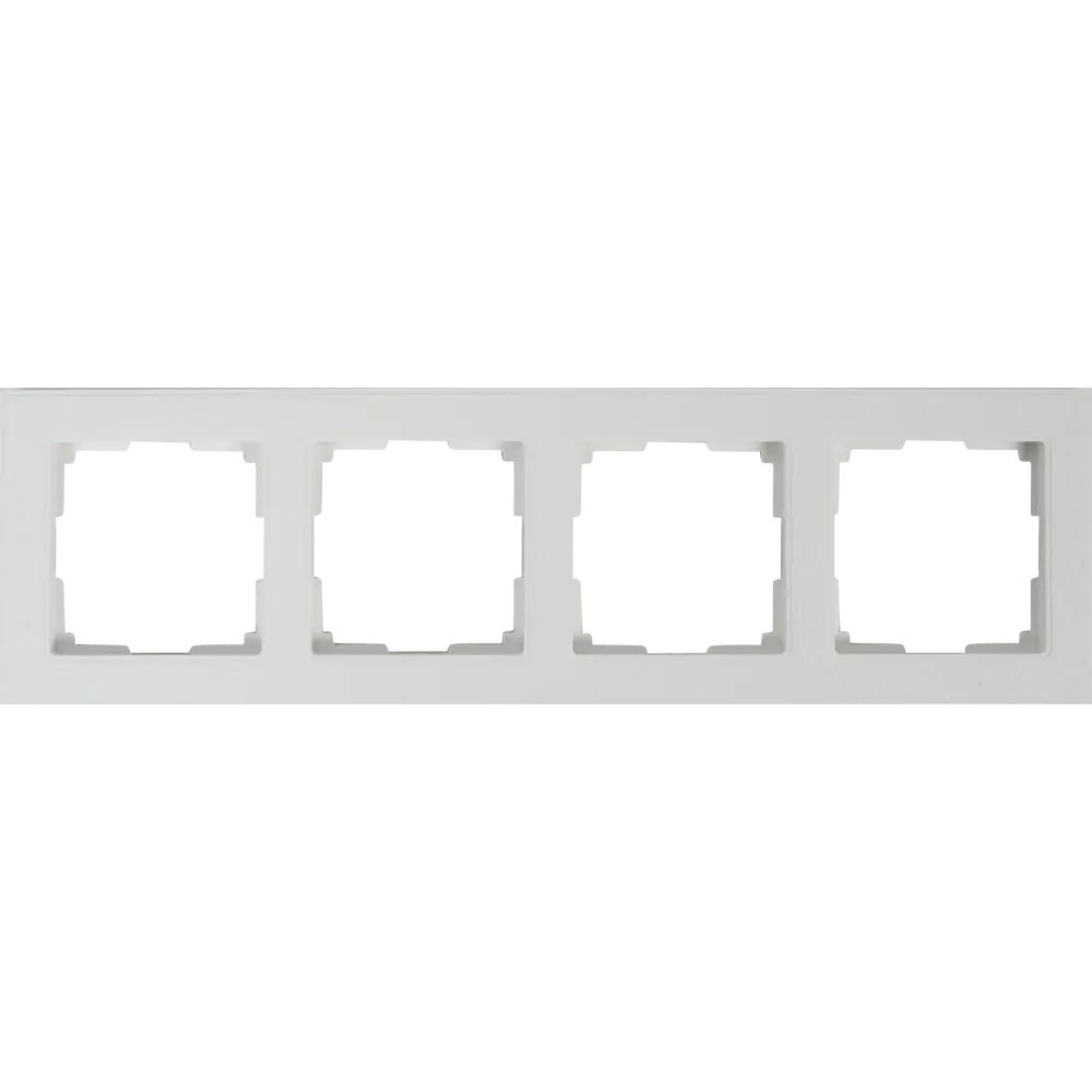 Рамка для розеток и выключателей Werkel Flock 4 поста, цвет белый STLM-2195172
