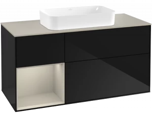 Villeroy&Boch Тумба под раковину Прямоугольная версия F293HHPH Finion Glossy Black Lacquer