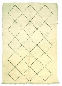 AFOLKI Прямоугольный шерстяной коврик с длинным ворсом и геометрическими мотивами Beni ourain Taa982be
