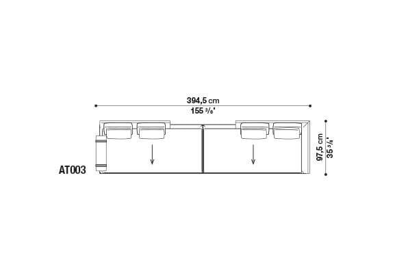 Кожаный диван B&B Italia Атолл ARCH-00112726 - Вид №9
