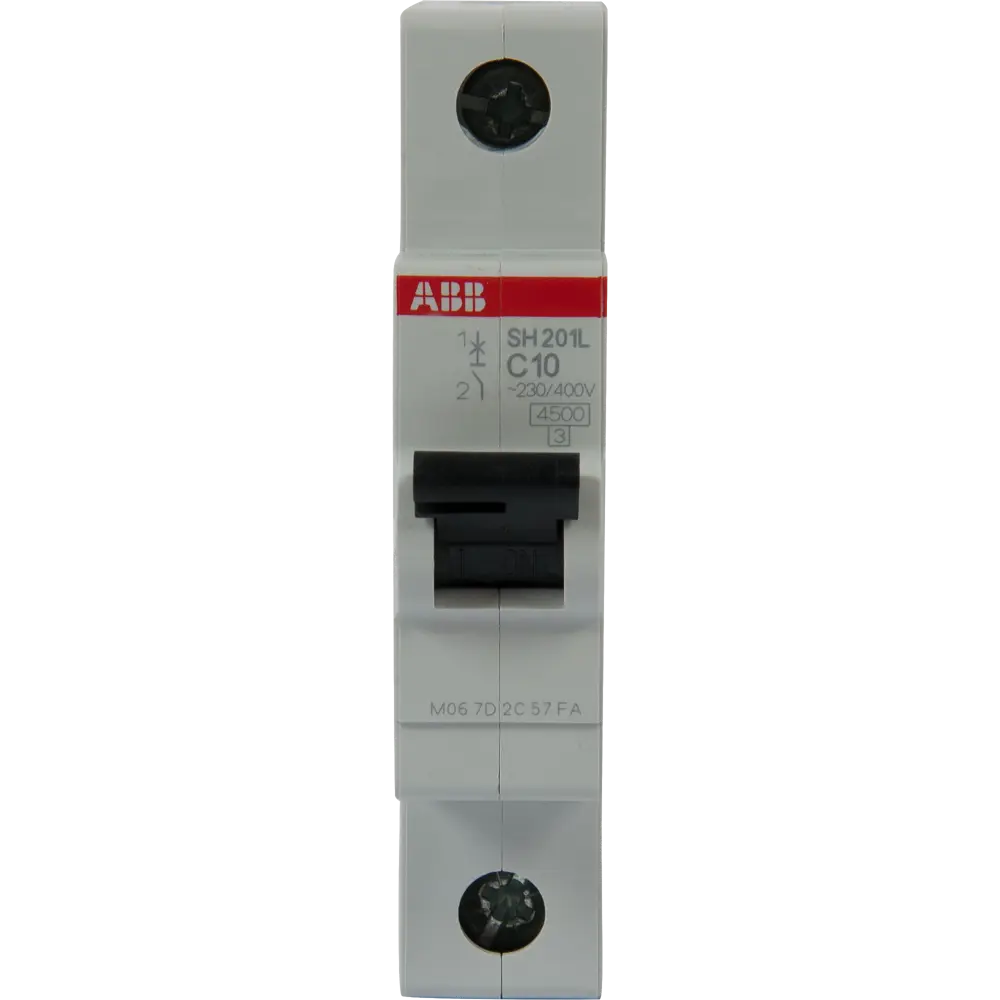 Автоматический выключатель ABB SH201L 1P C10 А 4.5 кА 2CDS241001R0104 STLM-2109195 - Вид №1