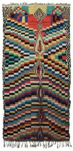 AFOLKI Прямоугольный шерстяной коврик с длинным ворсом Azilal Taa739be
