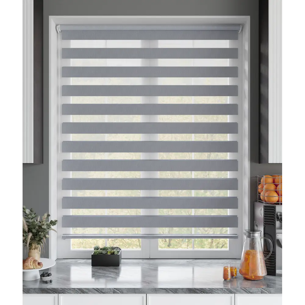 Рулонная штора день-ночь MIAMOZA Сиберия 120x175 см серая 89411420 STLM-1577102 - Вид №8