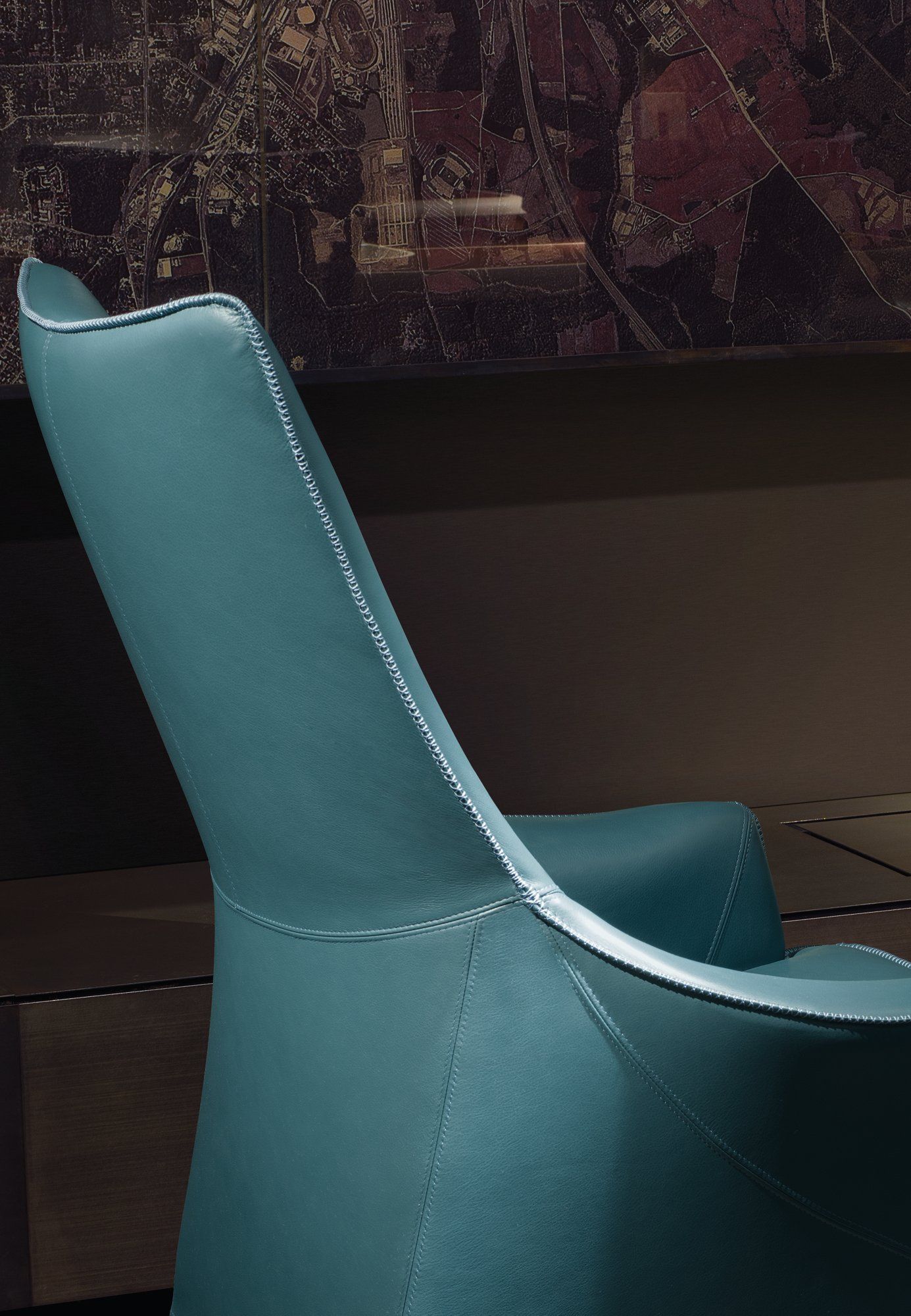 Кожаное кресло bergère с подлокотниками Giorgetti Mobius ARCH-00107445 - Вид №3