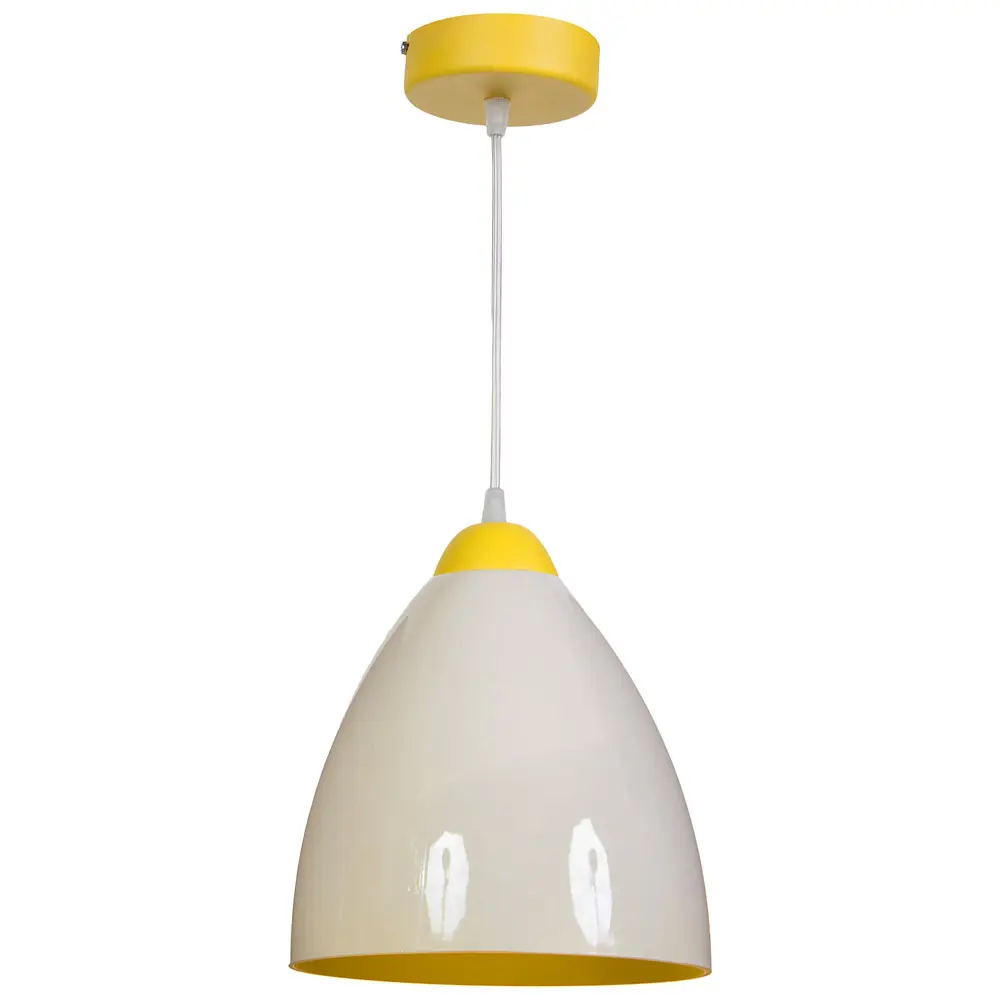 Подвес Сканди 1хЕ27х60 Вт цвет белый/жёлтый ЗАВОД ЭЛЕТЕХ STLM-2181108 - Вид №1