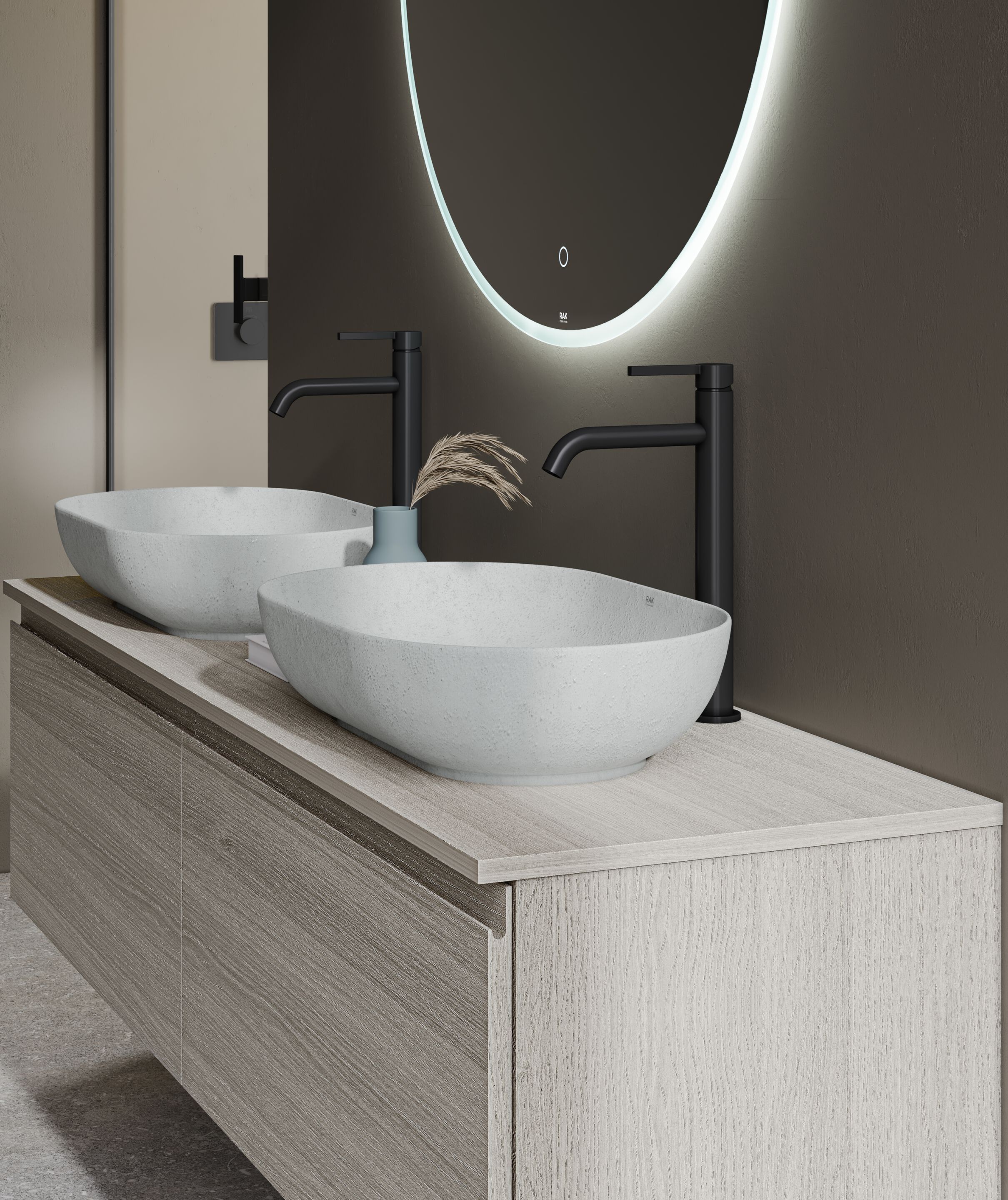 Керамическая овальная столешница RAK Ceramics RAK-Skin ARCH-00005205 - Вид №2