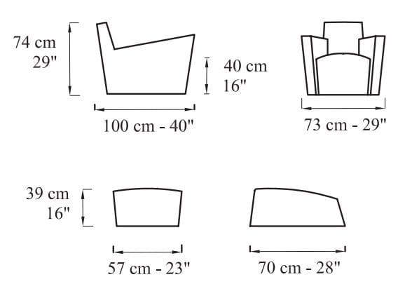 Кресло с подлокотниками ERBA ITALIA ALTERNANZA ARCH-00150641 - Вид №4