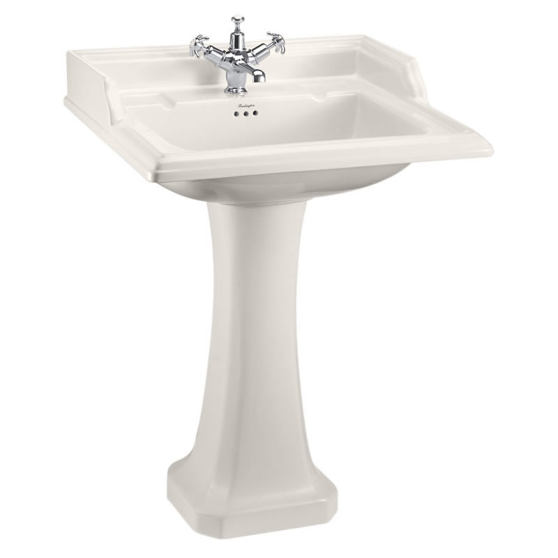 Burlington Classic Классическая раковина 65 см и классическая подставка Жиклер с 3-мя отверстиями под смеситель B15 3TH JET  - Вид №2