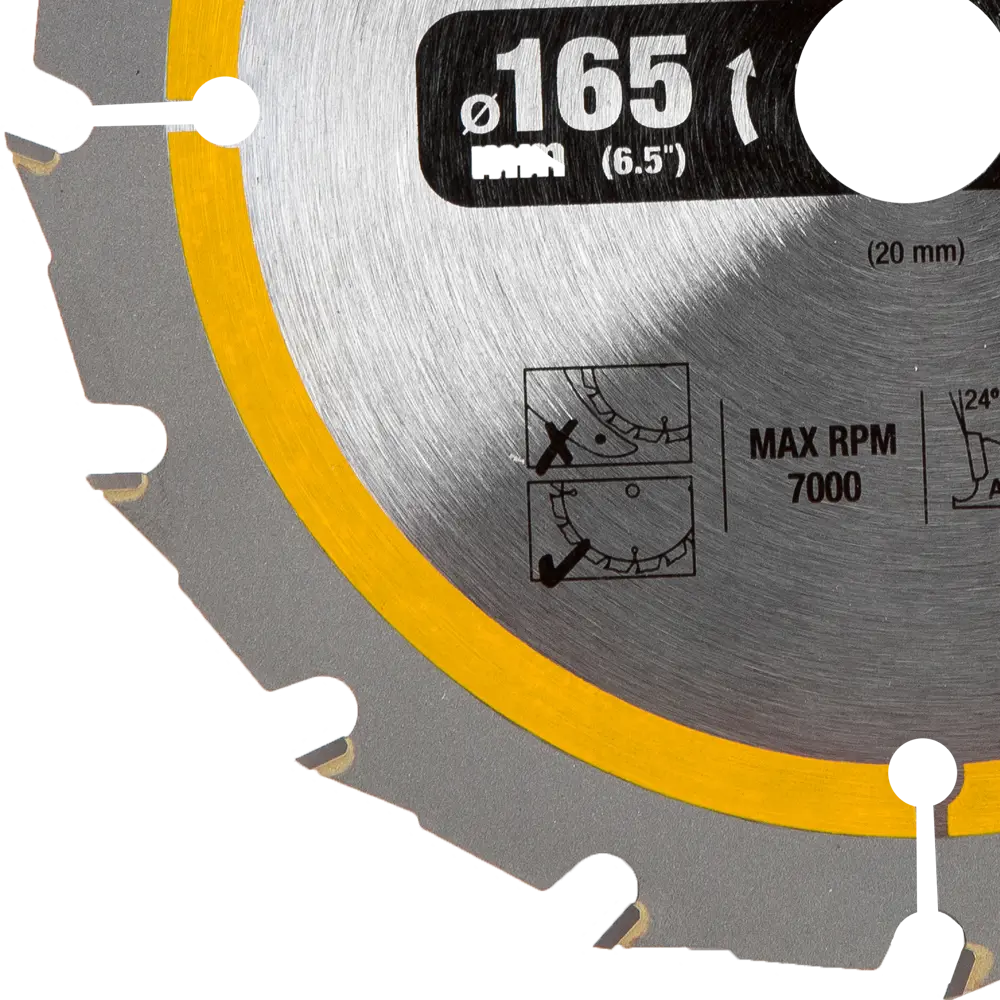 Диск пильный по дереву с гвоздями 165х20 мм DeWalt DT1948, 16 Т STLM-2024847 - Вид №1