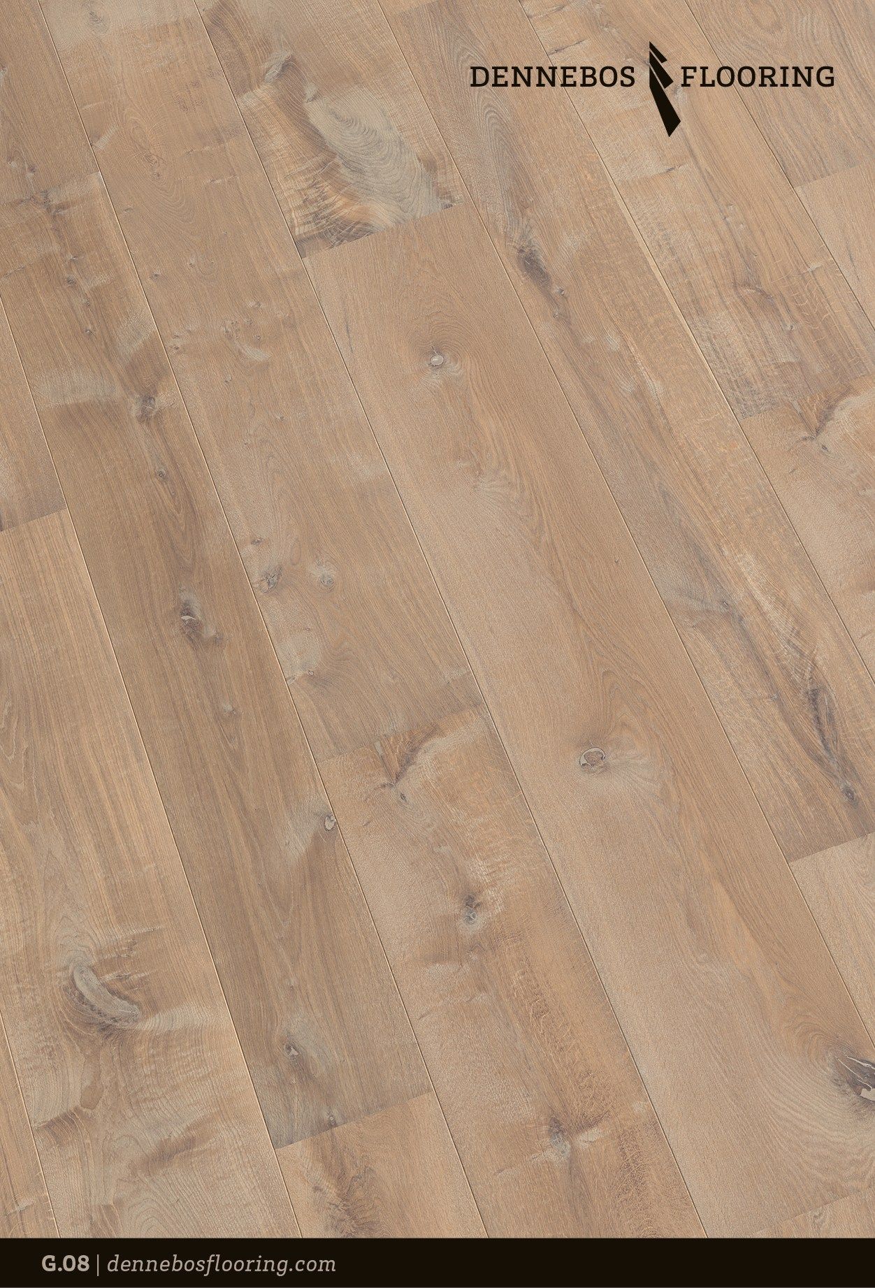 Дубовый паркет Dennebos Flooring серый ARCH-00036133 - Вид №1