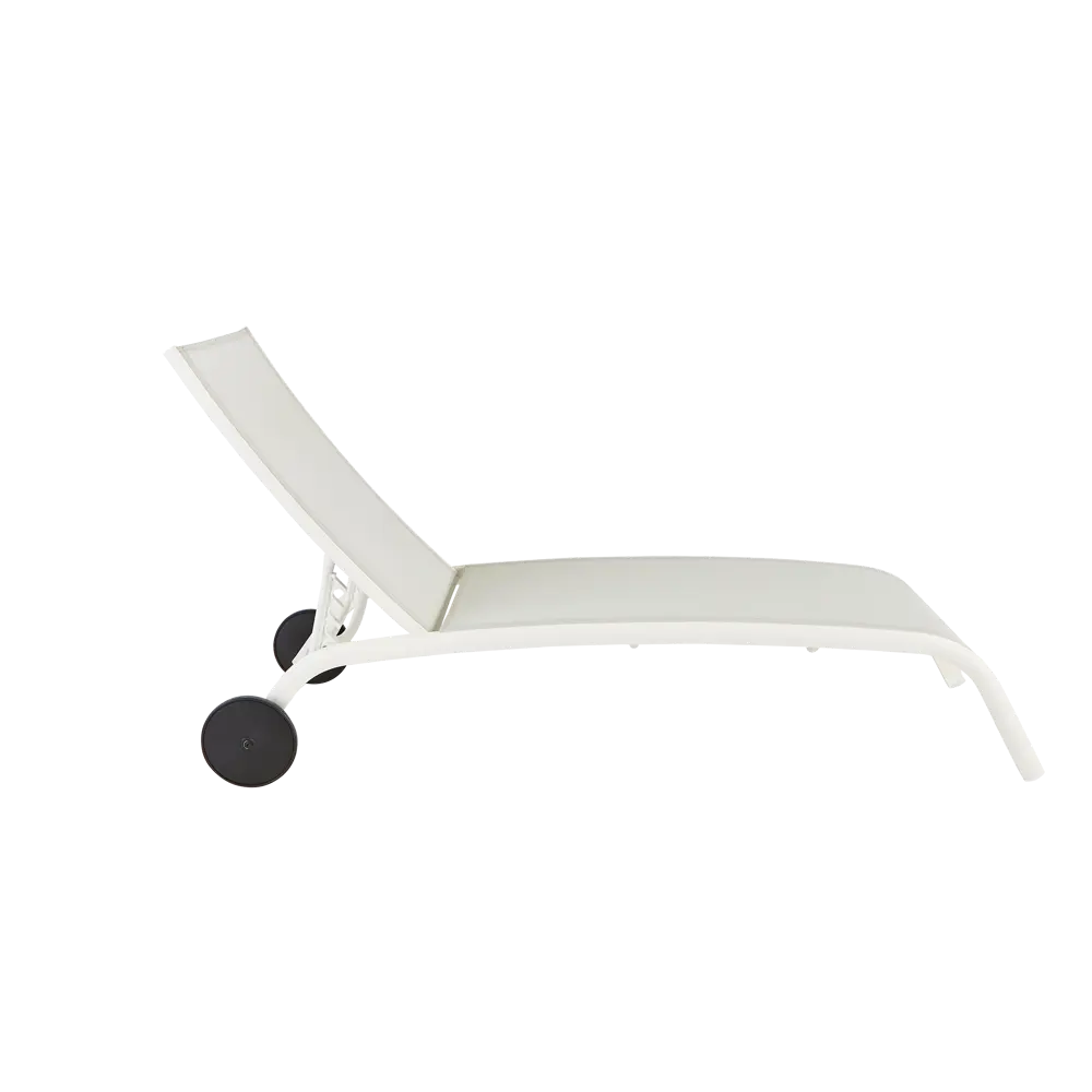 Шезлонг Naterial Lyra II 207x63x95 см алюминий/текстилен белый STLM-2136262 - Вид №12