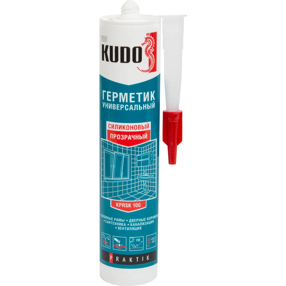 Силиконовый герметик KUDO Praktik универсальный прозрачный 260 мл 84579981 STLM-0052280