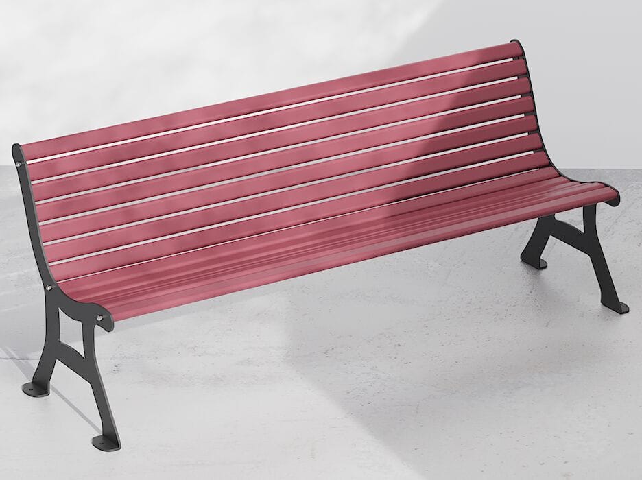 Оцинкованная стальная скамья со спинкой DIMCAR DEBORA ARCH-00122042 - Вид №1