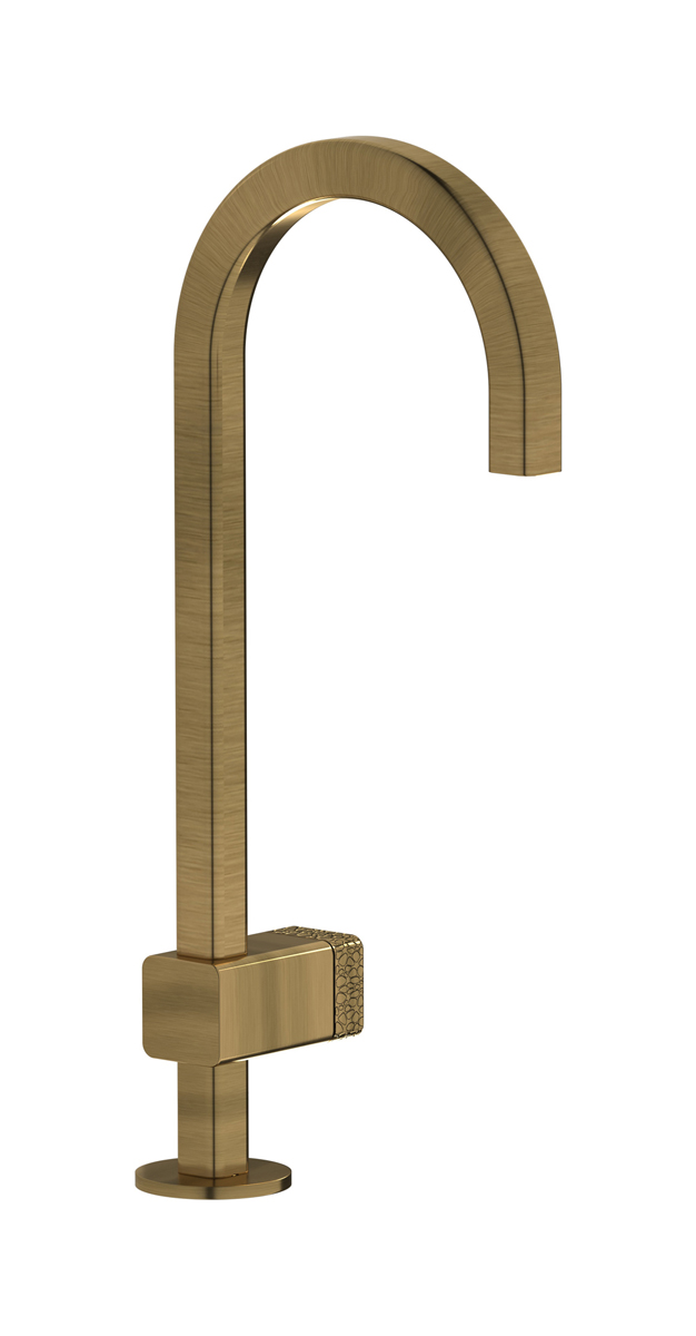 Монорычажный прогрессивный смеситель на раковину в комплекте с донным клапаном. WE ARE IB eo200mb_4 Modern Bronze Elio