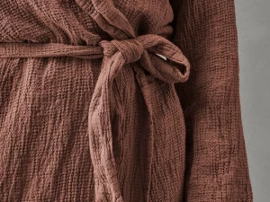 Society Limonta Халат с воротником-шалью из льняной ткани Lipe