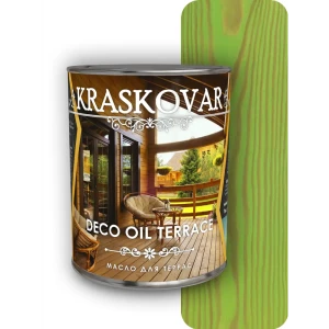 Масло для террас Kraskovar Deco Oil Terrace зеленый лайм 0.75л