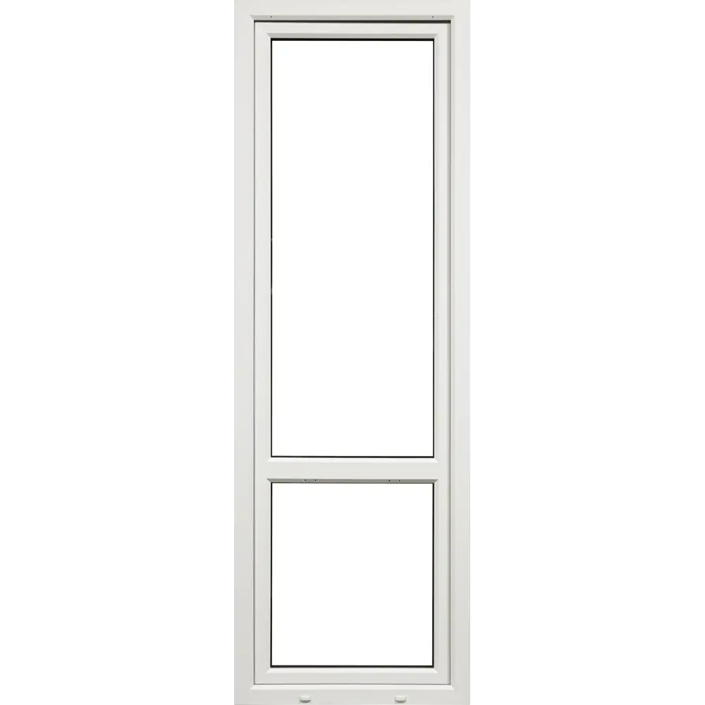 Пластиковая балконная дверь ПВХ одностворчатая 2200x800 мм (ВхШ) трехкамерный белый (с двух сторон) Santreyd STLM-2099077 - Вид №2