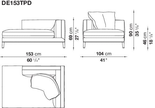 Угловой диван из ткани Maxalto Dives Soft ARCH-00042072 - Вид №17