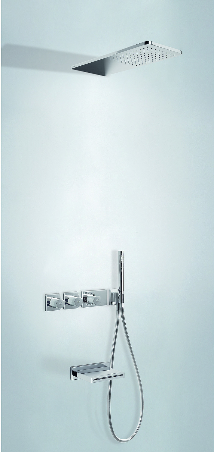 БЛОЧНАЯ СИСТЕМА блочная система 3-ходовой комплект скрытого термостатического смесителя для ванны и душа-20735305 TRES
