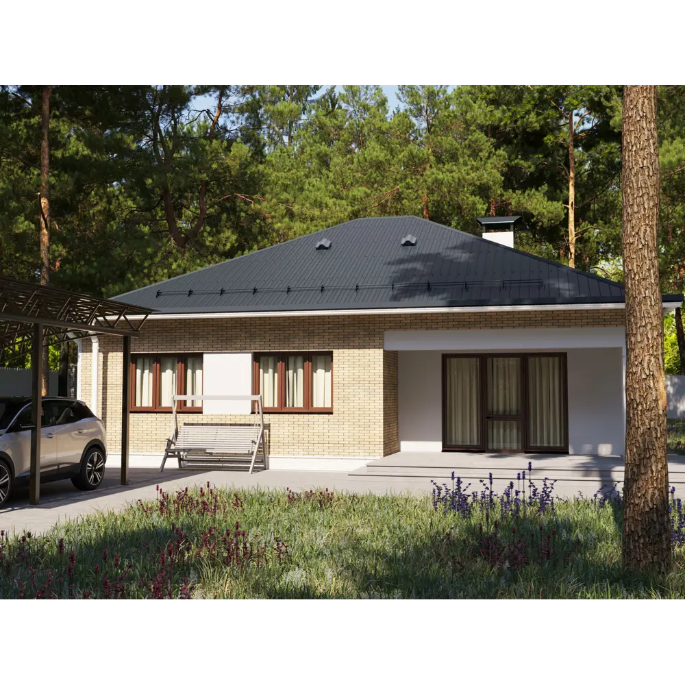 Снегозадержатель Стандарт оцинкованный для мягкой кровли 3 м RAL 7024(RR23) темно-серый ВЕГА STLM-2069485 - Вид №3