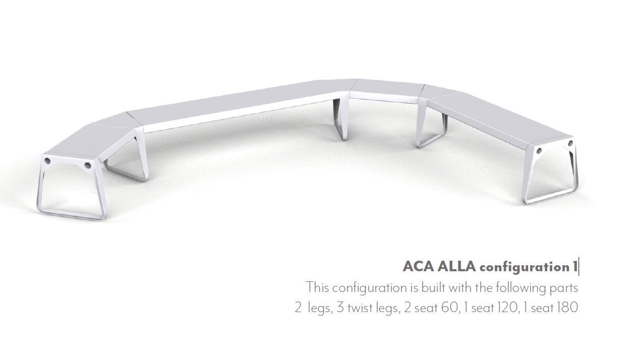 Модульная алюминиевая скамья Quinze & Milan ACÀ ALLÀ ARCH-00012707 - Вид №8