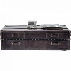 Журнальный столик-сундук дизайнерский серый 123 см Lodge KARE LODGE 322899 Серый