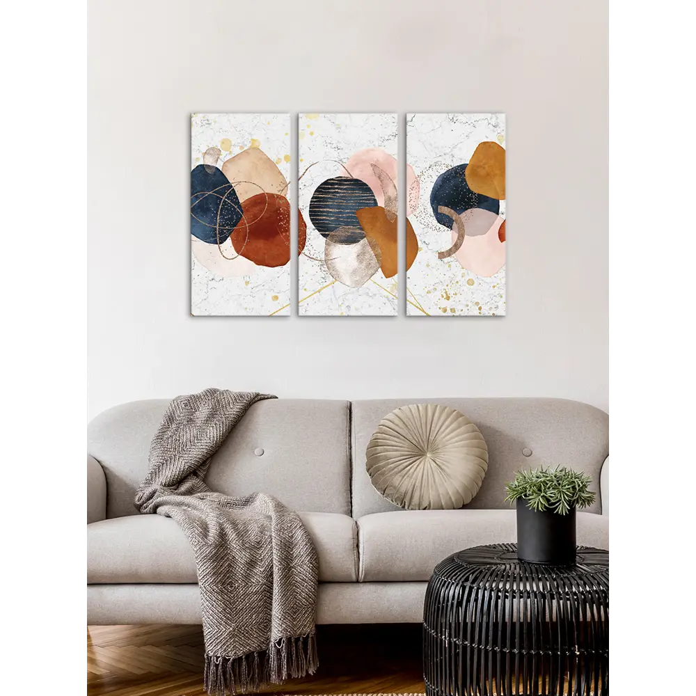 Картина на МДФ Абстракция 30x60 см 3 шт POSTERMARKET STLM-2016284 - Вид №3