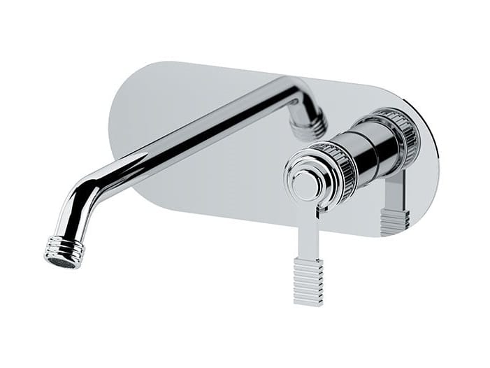 Однорычажный настенный смеситель для раковины с пластиной Remer Rubinetterie ателье ARCH-00000150