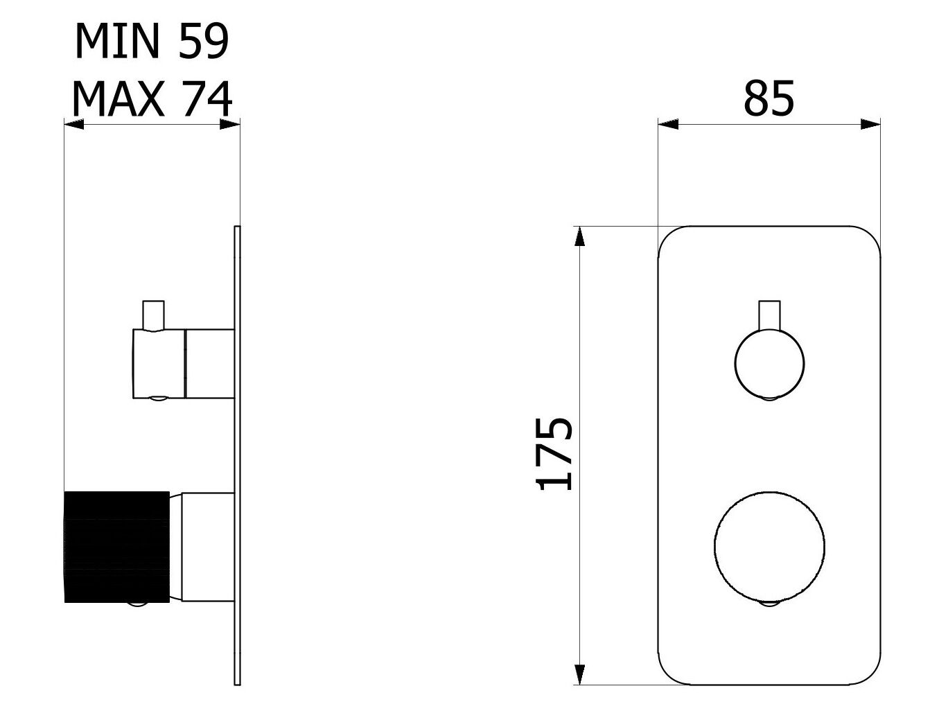 Смеситель для душа с 2 отверстиями и переключателем IB Gatsby ARCH-00030504 - Вид №12