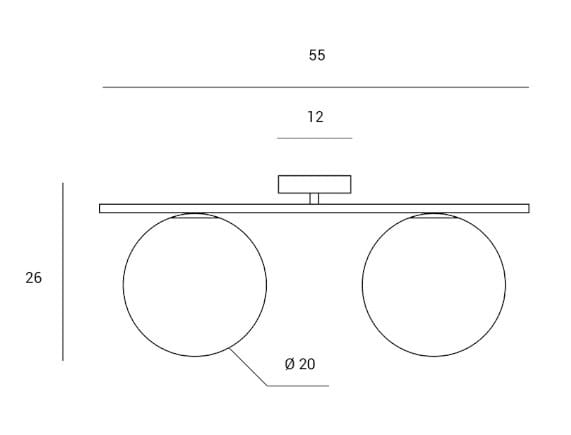 Потолочный светильник из опалового стекла и металла Miloox Jugen ARCH-00152256 - Вид №9