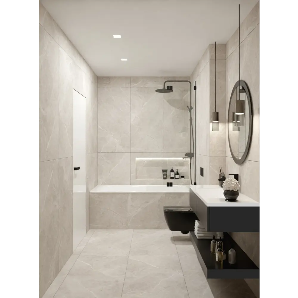 Глазурованный керамогранит Global Tile Amrita 60x120 см 1.44 м² матовый цвет серо-бежевый 89448730 STLM-2104338 Amrita_GT - Вид №7