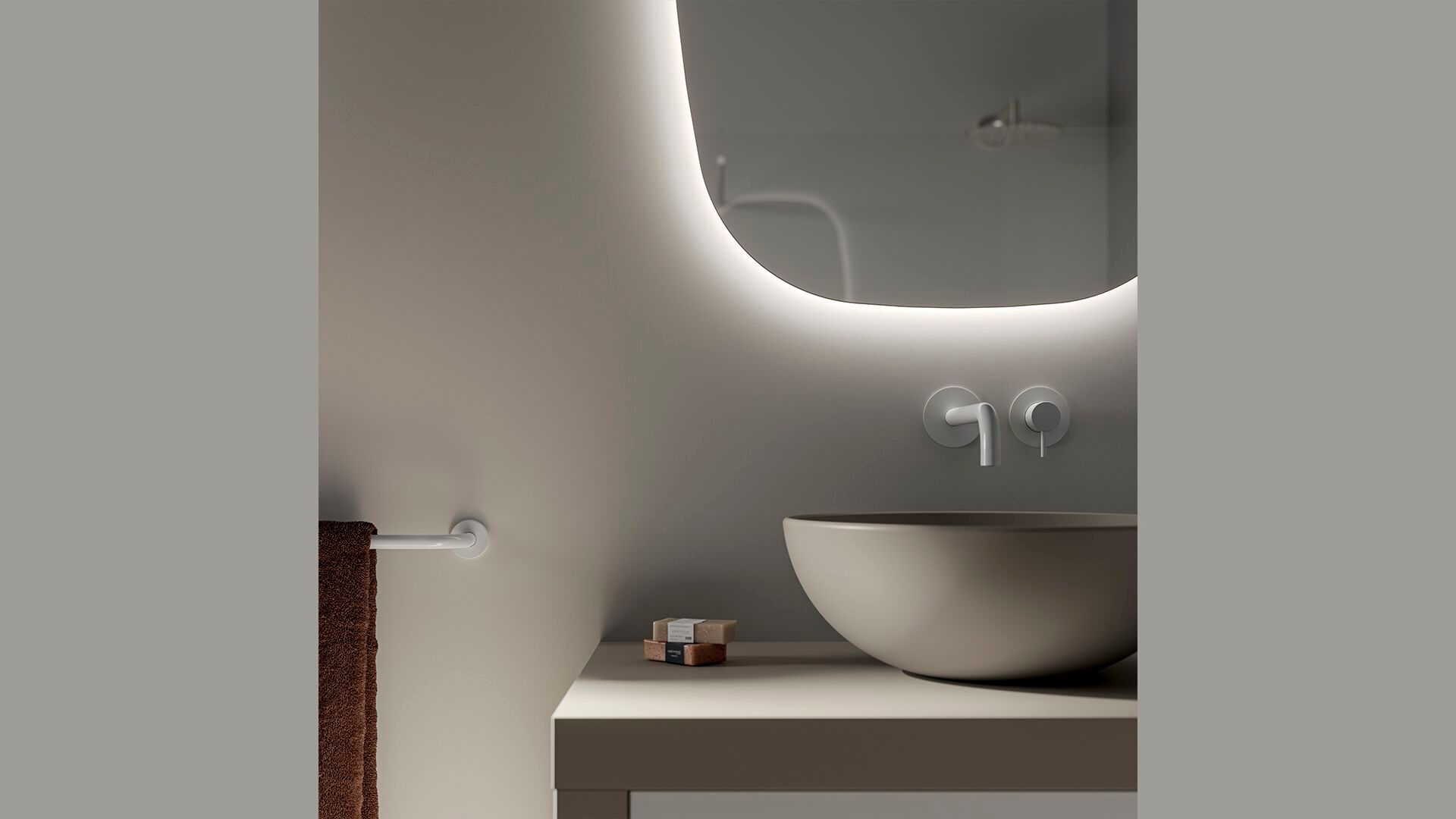 Зеркало со встроенным освещением для ванной комнаты INDA® CLAIRE+ ARCH-00105734 - Вид №4