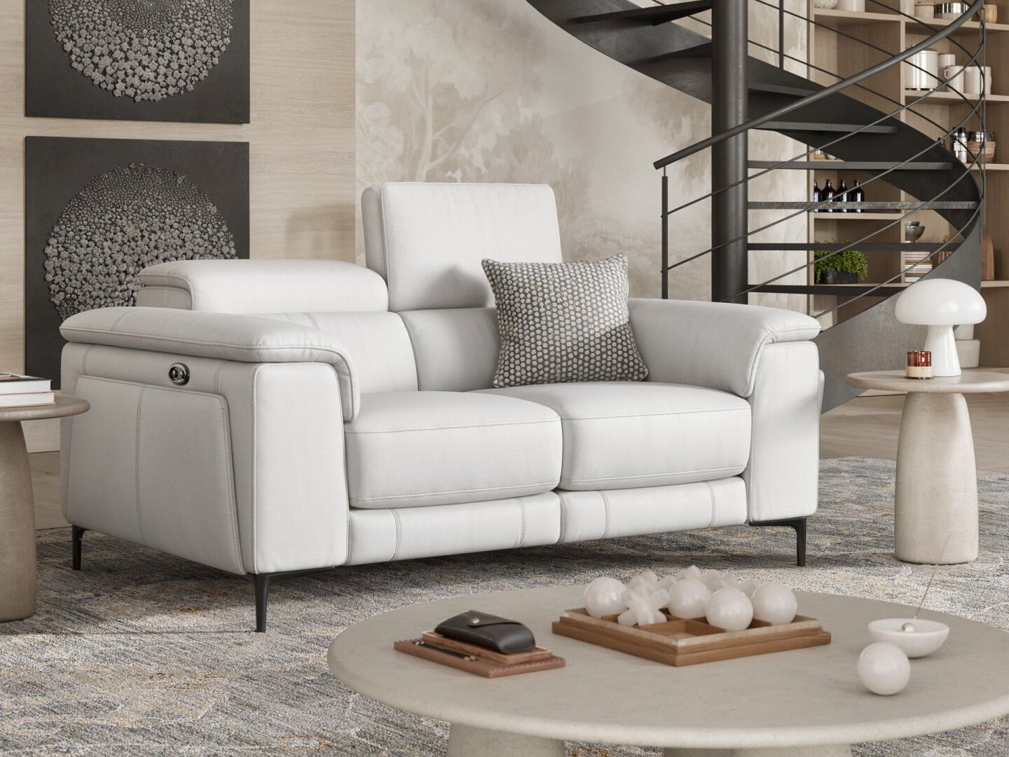 2-местный кожаный диван Sofanella Marino ARCH-00147451 - Вид №5