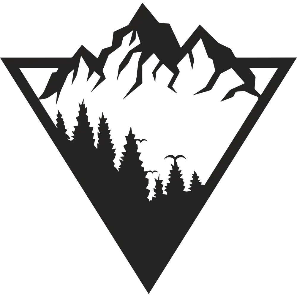 Настенное панно "Горы" дерево 40x40 см Симфония STLM-2186494