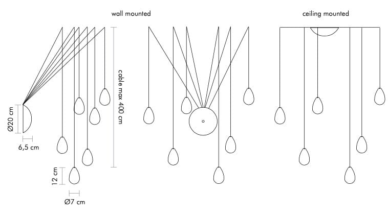 Стеклянный светодиодный подвесной светильник Album капля ARCH-00047802 - Вид №8