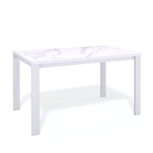 91174012 Кухонный стол прямоугольный 325044 130-185x76x85 см керамика цвет белый BL STLM-0510530 KENNER