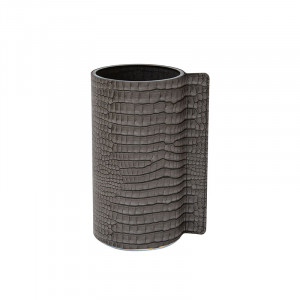 9815 CROCO silver-black ваза для цветов 11х20см;LIND DNA