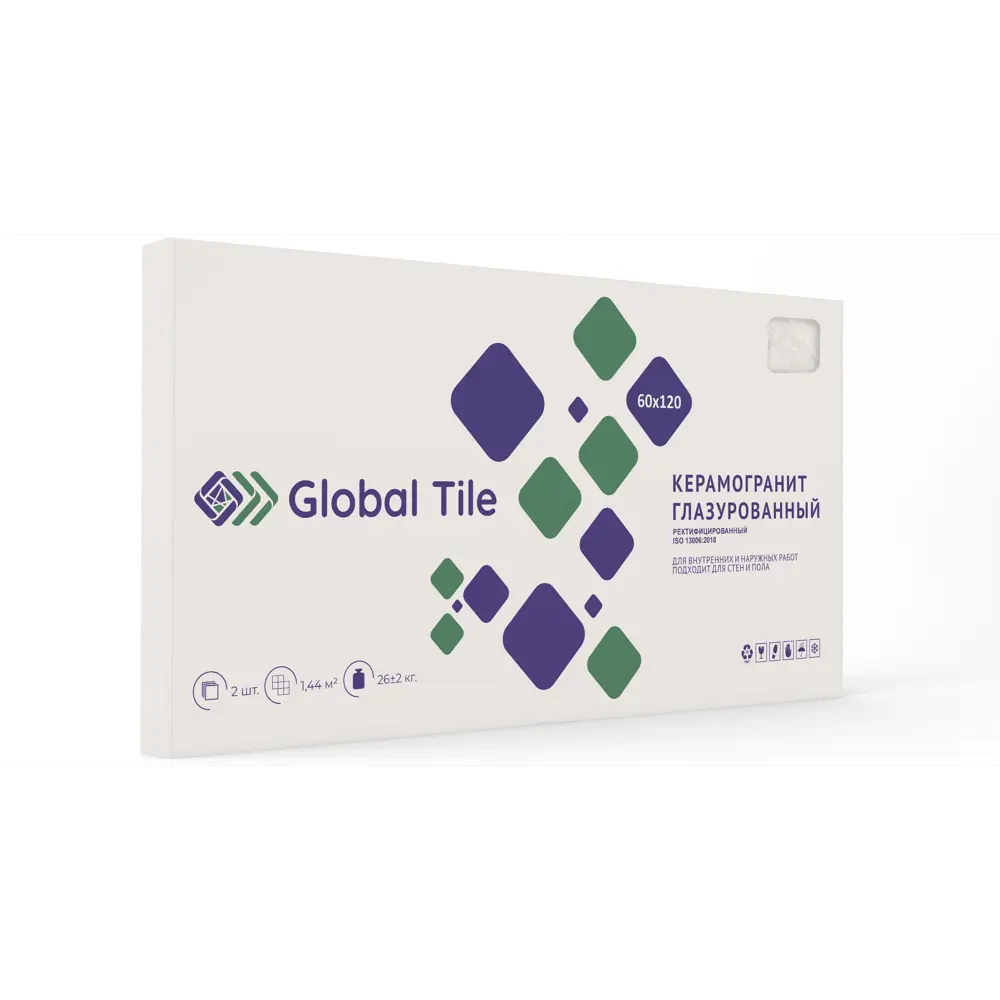 Глазурованный керамогранит Global Tile Bolero_GT 60x120 см 1.44 м² лаппатированный цвет белый 89456545 STLM-2096077 - Вид №8