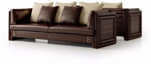 Turri 3-х местный кожаный диван по контракту Numero tre