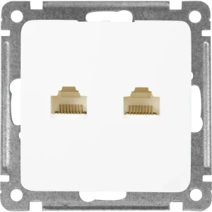 Розетка компьютерная встраиваемая Hegel РСКК-440 цвет белый