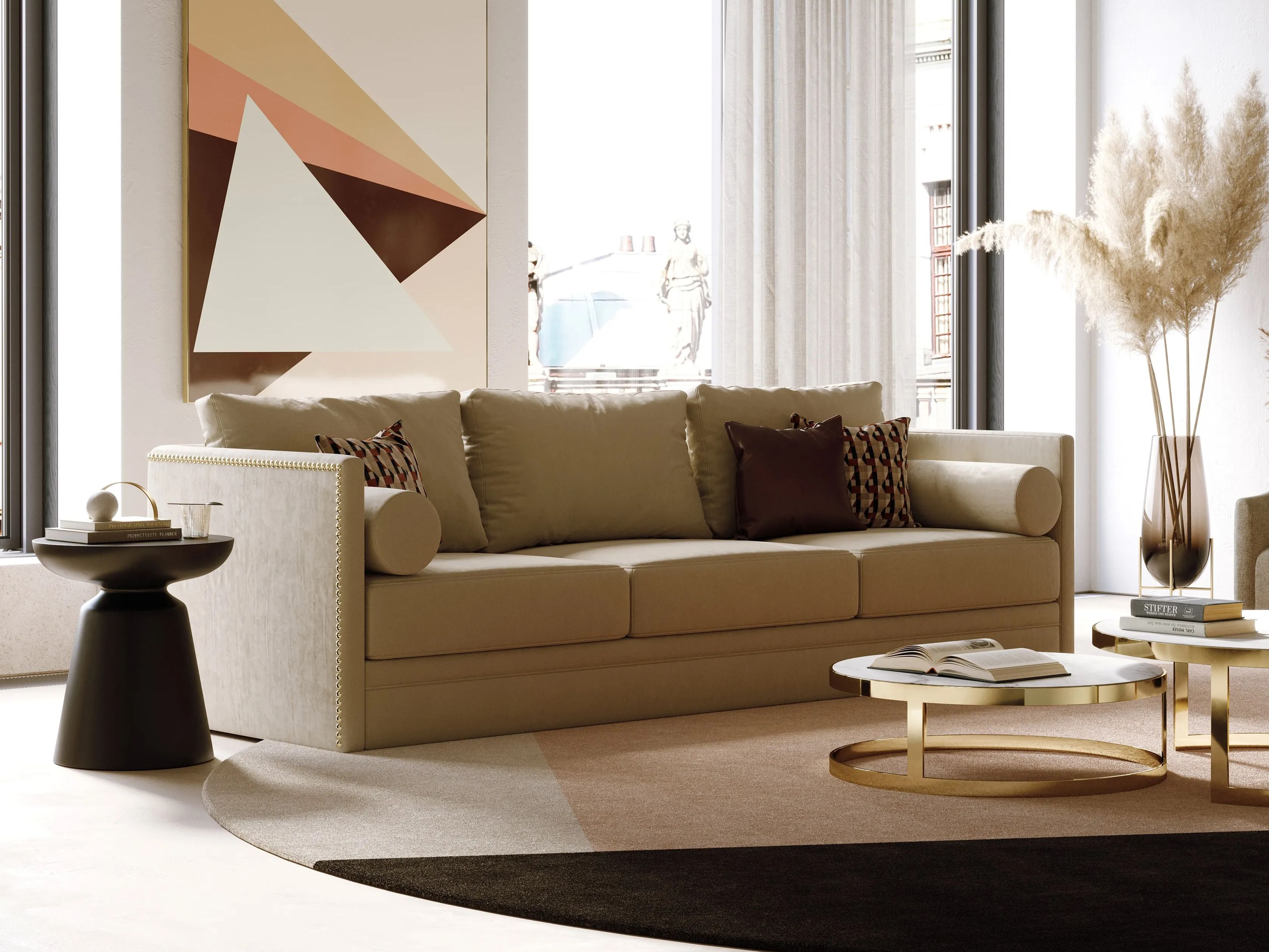 Круглый деревянный журнальный столик Laskasas ARCH-00032863 - Вид №4